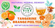 Dried Organic Tangerine Orange Peel Herbal Tea Tran BI 100 Gram 3.5 oz Detox Tea for Antioxidants, Skin Health, Stress Relief, Boost Energy