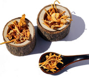 25-gram - Dried Mushroom Cordyceps, Militaris Fungus Chong Cao Hua - Whole Real Authentic Organically Grown Herb - For Making Cordyceps Flower Herbal Tea or Jin Chong Cao Mushroom Tea