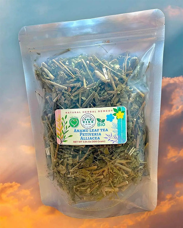 Anamu tea for upset stomach herbal tea Petiveria Alliacea Guinea Hen Tea Leaf Spiritual herb, Apothecarya Hen Boost Energy - 100 gram
