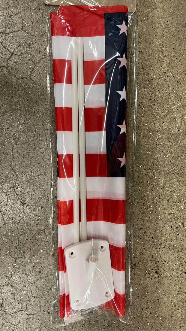 American Flag for House with Flag Pole Kit Size 30.25 x 16.25 in. Proudly Made in USA, USA US Flag, UV Protected, Handheld American Stick Flags on 30 in. in Stick, Grave marker American Flags, USA Stick Flag